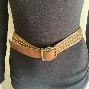 Michael Stars brown leather belt